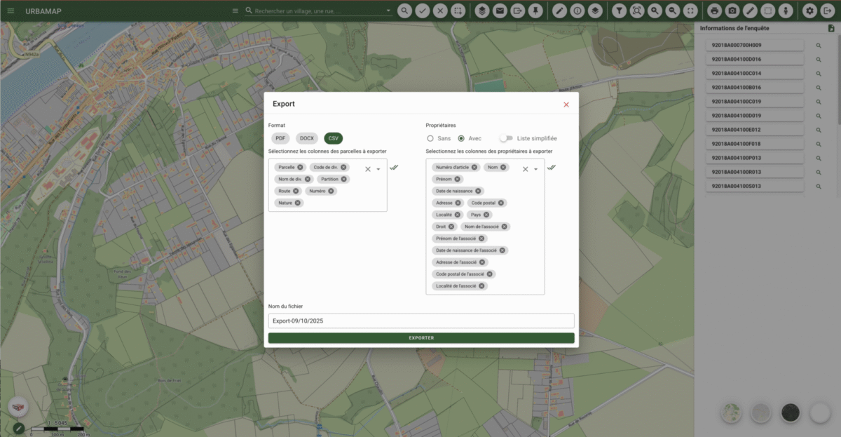 urbamap Génération enquete